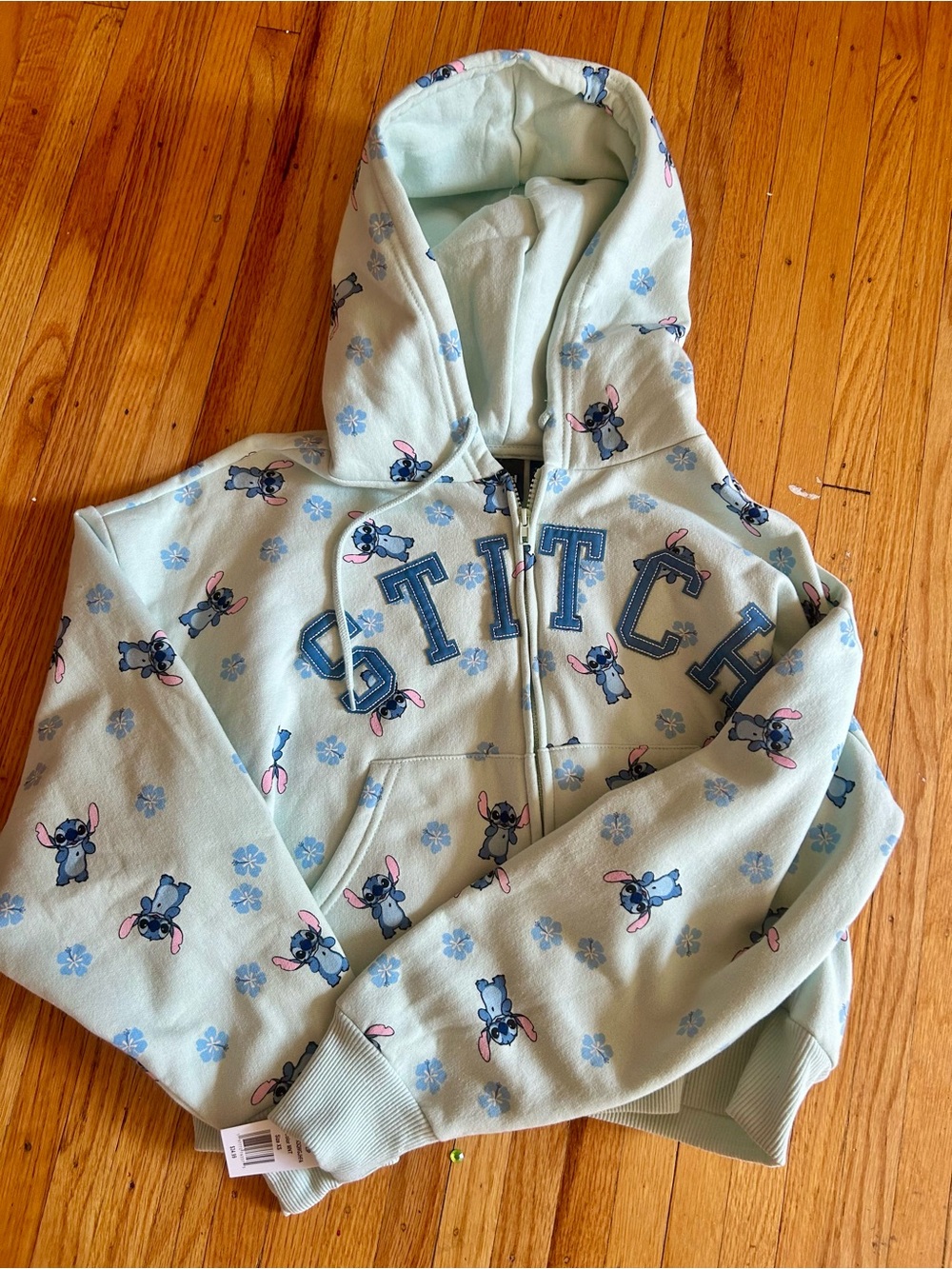 Disney Stitch Allover Print Full Zip Hoodie Size XS